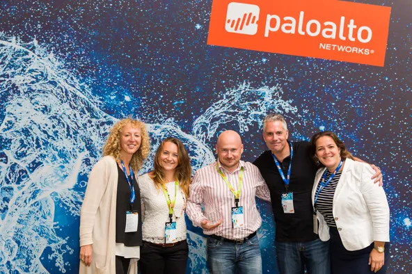 Consigas team receiving the Palo Alto Networks NextWave 2016 EMEA Excellence in Training Award
