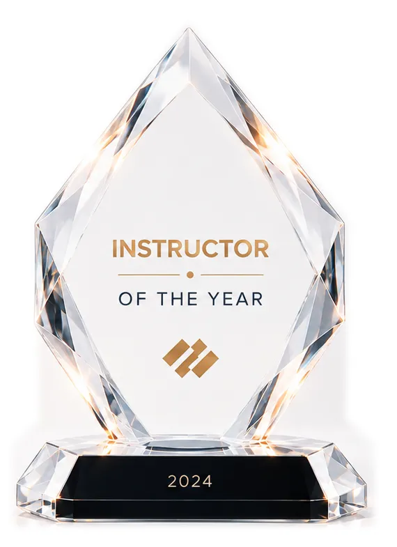 Instructor of the Year 2024 recognition award
